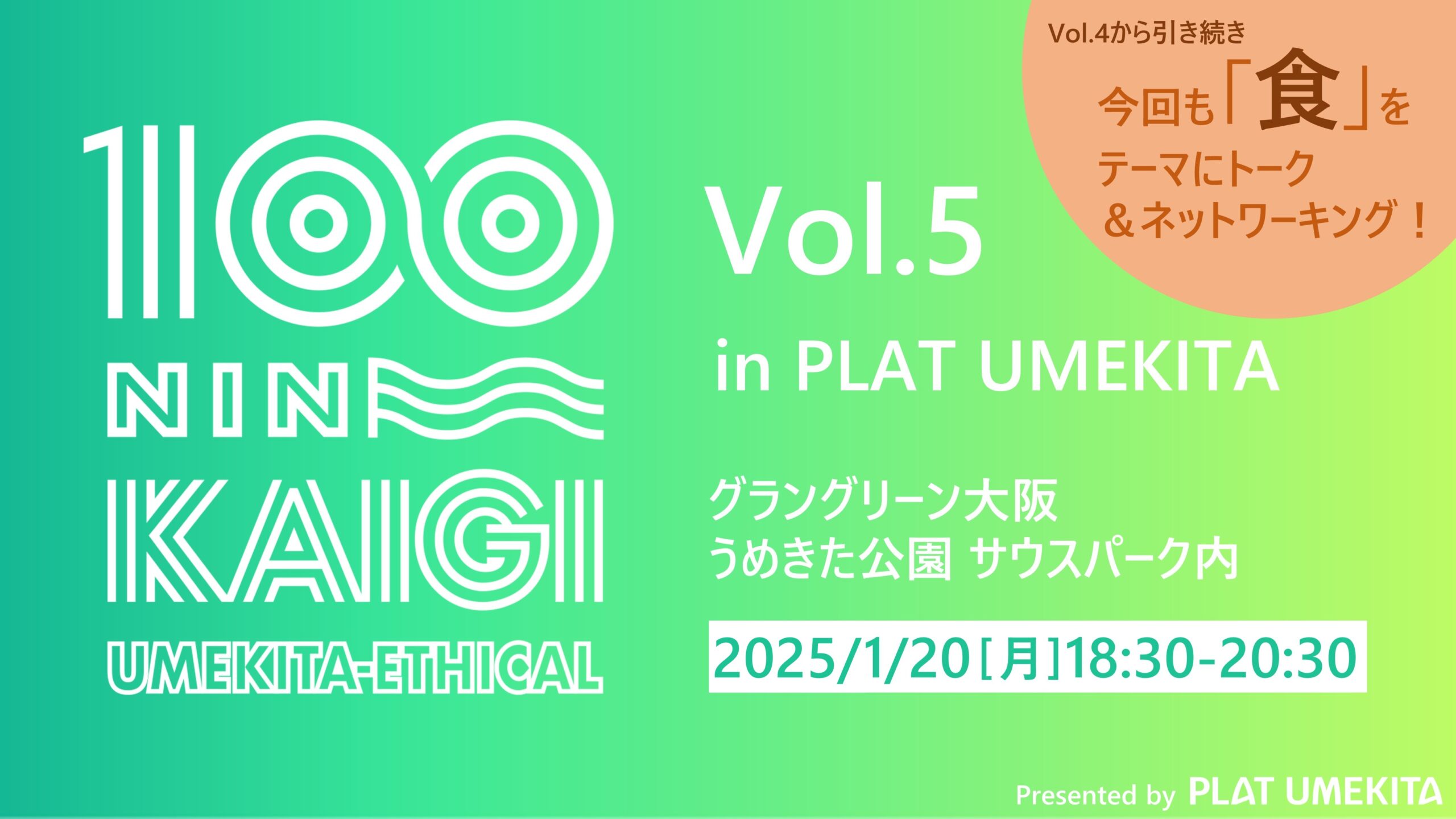 1/20（月）	うめきた100人カイギ